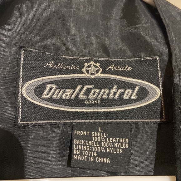 Dual Control Mens Suede Leather Vest size L Black Riding Moto Biker - Picture 5 of 5